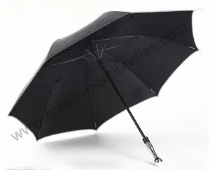 Paraguas irrompible coche de golf doble fibra de vidrio de carbono 210T Taiwán Formosa Anti-UV revestimiento negro sombrilla al aire libre