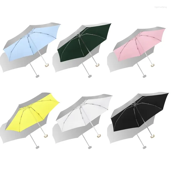 Parapluies UV Pliant Parapluie Mini Parasol Poche Téléphone Taille Femme Homme Homme Ultraléger Pluie Soleil 215g