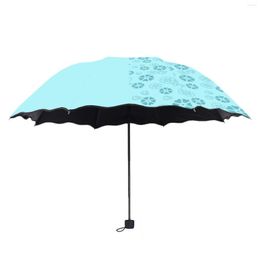 Parapluies UV Protection Soleil Pluie Parapluie Noir Colle Revêtement Compact Pour L'anniversaire Et Les Cadeaux De L'année