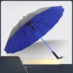 Paraplu's Waterdichte hoes 16-Bone Zonnige Paraplu Recht Golf Plus-Sized Dubbel Winddicht Lange steel Bedrukbaar logo