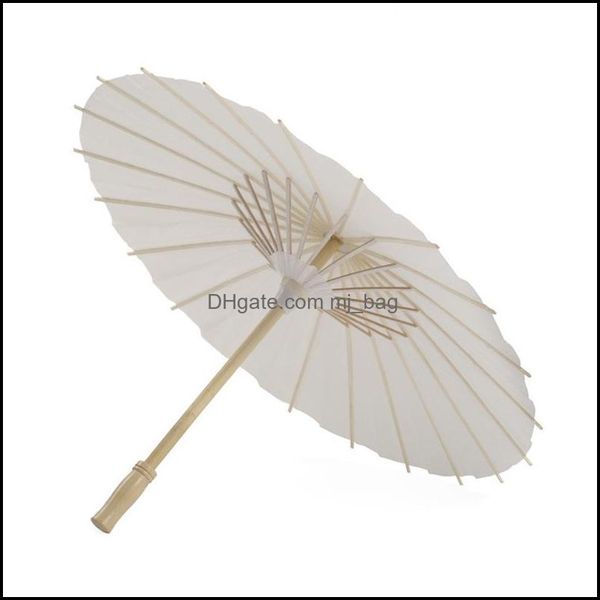 Parapluies Blanc Bambou Papier Parapluie Artisanat Chinois Peinture Danse Brid Dhiqz