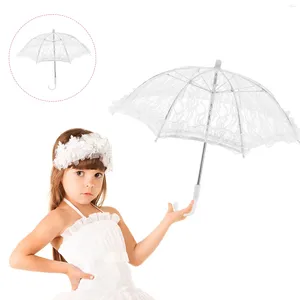 Parapluies White Lace Umbrella Enfants Po Prop décor pour enfants parasol Vintage Pographie Vêtements pour
