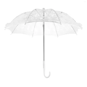 Parapluies Blanc Dentelle Parapluie Enfants Po Prop Coton Garniture Parasol Costume Accessoire Décorations De Mariage Cérémonie Enfants Décoratifs