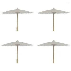 Parapluies Parasol en papier blanc, décoration de mariage chinois et japonais (poignée aléatoire de 30 cm de diamètre)