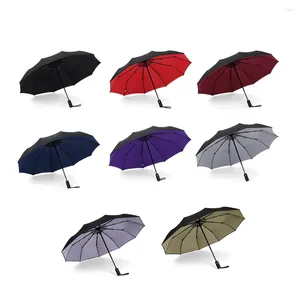 Paraplu's Winddichte dubbellaagse paraplu Volautomatisch Sterke luxe zakelijke mannelijke overmaatse versterkte parasol