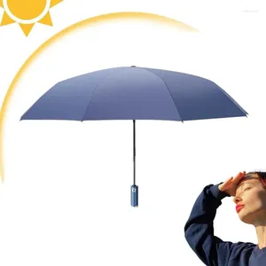 Parapluie parapluie du vent pliant de la protection UV Réflexion portable avec poignée LED pour parasol de jours ensoleillés et pluvieux