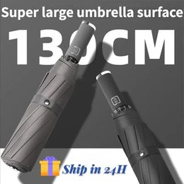 Parapluies à étanches du vent Strong Super Large entièrement automatique Parapluie de pliage pour les hommes Business étanche à l'épreuve du soleil UV Big 231213