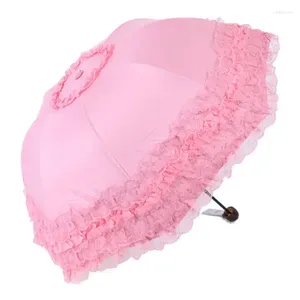 Parapluies coupe-vent fort parapluie femmes Parasol plage mignon dentelle luxe soleil grand Goth Lolita Guarda Chuvas vêtements de pluie