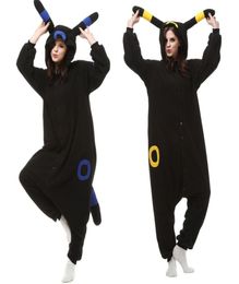 Game Umbreon Game Kigurumi Femmes et hommes Costume de cache-couche polaire pour Halloween Carnival Nouvel An Welcome Drop 2185577