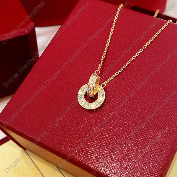 Colliers pendentifs umbu Love bijoux Collier de luxe Femmes pour hommes Mens Gold Chain Designer Couple Matching Link White plaqué Titan