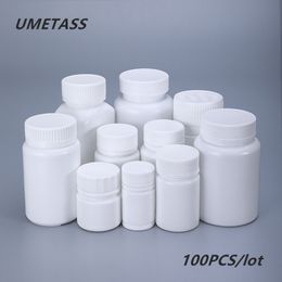 Umetass-lege medische plastic flessen met deksels Draagbare pil Tabletten Capsule Container Food Grade 20ml, 30ml, 40ml, 50ml, 70ml T200819