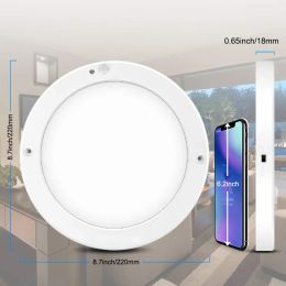 Umlight1688 18W 15W LED panneau PIR et capteur de lumière LED Downlight corps humain détecteur infrarouge mouvement rond montage en Surface plafond LL