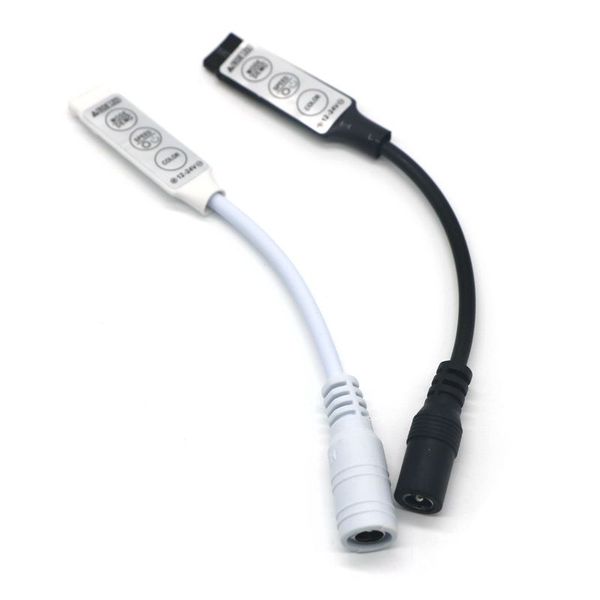 Umlight1688 controlador LED interruptor regulador de brillo Mini DC 12V 3 teclas para RGB 5050 3528 5630 5730 3014 lámparas de luz de tira Led