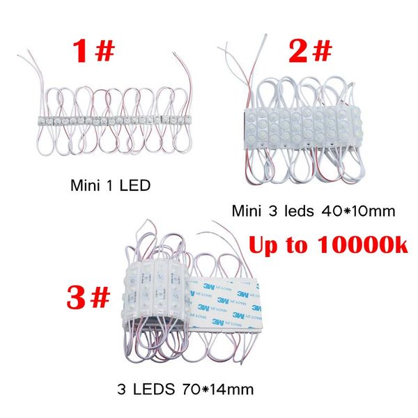 Module d'injection Umlight1688 LED avec lentille ronde Mini 2835 LED Modul IP68 Super Bright Small LED Sign 3 Modèle 1000pcs