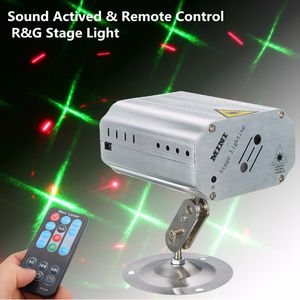 Umlight1688 Mini RG Auto / Geluid LED Stage Light Laser Projector Xmas DJ Party Club Lamp + Remote AC110-240V