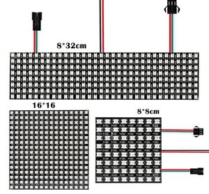 Umlight1688 WS2812B 5050 RGB SMD 8*32 píxeles matriz de puntos flexible digital pantalla led direccionable individualmente 3 TAMAÑO stock