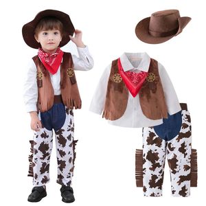 Umorden Fantasia Pourim Halloween Costumes pour bébé pour enfants pour enfants Boys Boys Cow Boy Costume fête costume Dishonyer 240510