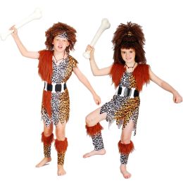 Umorden kids child historique de pierre de pierre caveboy cavegirl costume cave man