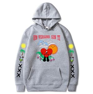 UN VERANO SIN TI Bad Bunny Hoodie voor mannen 3D-geprint hiphop streetwear sweatshirt tieners jongens meisjes sweatshirts 2208193310560