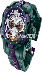 Ongeslagen horloge DC Comics Joker Mens Quartz 525mm roestvrij staalmodel 30124 Kalender Waterdichte chronograaf horloges1174416