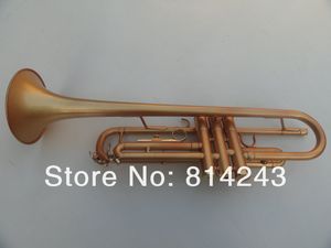 La trompette Bb en laiton sans marque peut personnaliser le logo Surface de haute qualité plaqué or mat Trompette Bb Instrument de musique Livraison gratuite