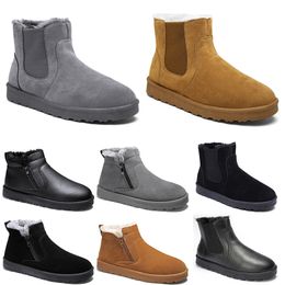 Bottes en coton sans marque pour hommes et femmes, chaussures marron, noir, gris, tendance, extérieur, hiver