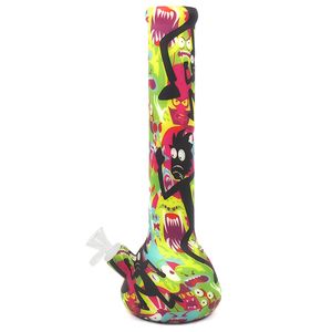 Bongs irrompibles, vaso de silicona portátil, bong de agua, pipa para fumar, Bongs de vidrio, plataforma DAB con recipiente de vidrio, cachimba shisha para aceite de cera