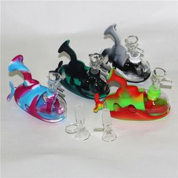 Unbreakable Hookeahs Siliconen Bongs Rookpijp Nectar met 14 mm Titanium Tip Quartz Terp Slurper Banger Nail