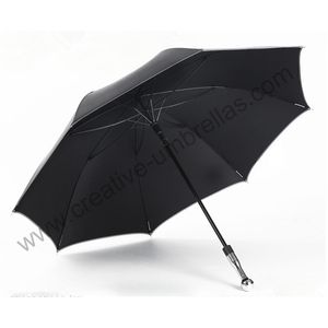 Parapluies de voiture de golf d'auto-défense incassables double fibre de carbone 210T Taiwan Formosa revêtement noir anti-UV parasol extérieur 210320
