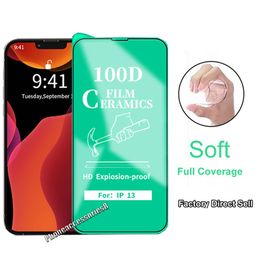 Protector de pantalla de teléfono de CERÁMICA suave irrompible para iphone 13 12 mini 11 PRO Max XR XS 6 7 8 Plus Película de CERÁMICA aceptar orden mixta