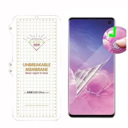 Onbreekbare TPU Zachte Hydrogel Flexibele Film Telefoon Screen Protector Voor iPhone 13 12 11 Pro Max XS XR 8 Samsung S8 S9 S10 S20 FE S21 S22 Ultra A51 A71 Note 8 9 10 20 Z Fold Flip 3