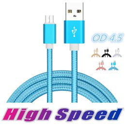 Gevlochten Heavy Duty USB Type C / Micro USB 2.0 Kabelgegevens Snyc-oplader 2acharging-kabel voor Samsung S20, S20 Ultra, Opmerking 20, A71, A51 1M, 2m.3m