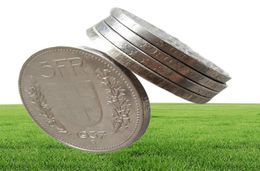 UNC 1950 Confederación Suiza Silver 5 Francos 5 Franken Nickel Copia de latón Diámetro de la moneda3145mm7428492