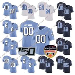 Maillots de football universitaire UNC 2024 Drake Maye Omarion Hampton Sam Howell Caleb Hood George Pettaway Paysour J.J.Jones Antoine Green Kamar 96