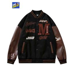 UNCLEDONJM Colou block hommes veste streetwear varsity veste hommes vêtements mode veste hommes hommes mode vêtements tendances T220728