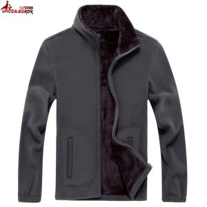 UNCOBOROR hommes Softshell polaire vestes décontractées hommes chaud sweat thermique manteaux polaire tactique bomber veste taille XL ~ 8XL