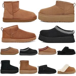 hete verkoop tasman slippers designer laarzen vrouw tazz dameslaarzen meisjes kort bruin zwart roze klassiek kniehoge sneeuwbont enkel dame platform winterlaars botas