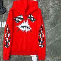 Undefined Sweatshirt Brand CH Designer Graffiti Red Mouth Hoodies Printing PULLOL Luxe Nieuwe hoogwaardige winter lange mouw trui sweathirts kap