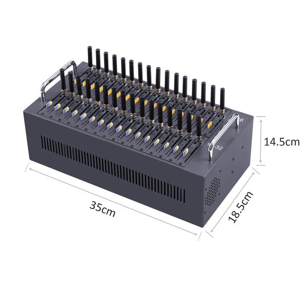 Sous stock 32 ports sms modem pool 2G m26 32 canaux support de l'appareil populaire à la commande modification du modem imei luna support technologique gratuit sms en vrac sms