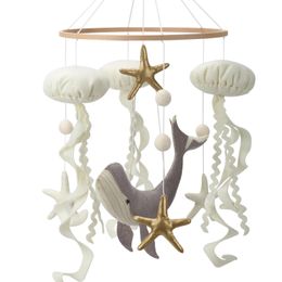 Onder de zee baby mobiele wezens walvisjarven krib Ocean Nursery Decor voor 240411