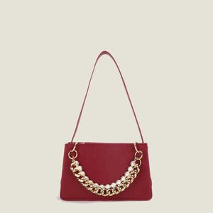 Sac sous les bras chaîne de perles de haute qualité sac pour femmes petit Design Simple sac à une épaule 230215