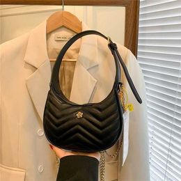 Новая мини-цепочка для женщин в области подмышек, диагональная сумка в форме полумесяца, сумка на одно плечо, 7889