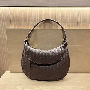 Sac d'épaule sous les bras Femme Gemelli Twin Handbags Purse Genuine cuir Crescent Pouche fermeture à glissière à l'intérieur des lettres de mode Portefeuilles plusieurs couleurs