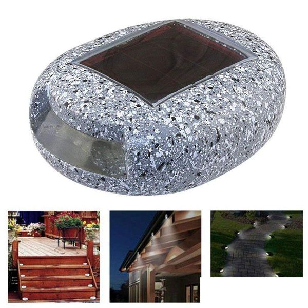 Lámparas subterráneas Brelong Luz de piedra solar Ip65 LED Forma de guijarro a prueba de agua Jardín decorativo para 1 PC Luces de entrega de gotas Iluminación Dhtax