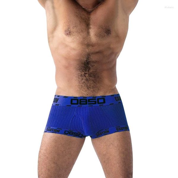 Underpants 0850 Boxer homme sous-vêtement pur coton Pit tissu à la mode Sexy taille basse ajustement hanche ascenseur Jacquard ceinture mode sous-vêtements de sport