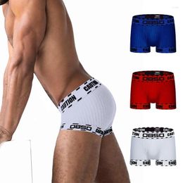 Onderbroek 0850 Men's Sports Boxer Sexy lage taille Fit heupbroek Pure katoenen pitdoek Trendy lift Jacquard Belt Fashion Boy Underwear