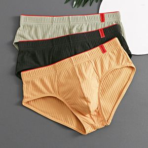 Onderbroek 1/2 -stuks Mens Boxer Shorts Solid Color Cotton Underwear Summer Mid Taille Ademend heren slipje