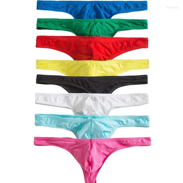 Calzoncillos 1/4/8 Uds., calzoncillos sexis para hombre, Tanga de cintura baja, ropa interior transpirable para hombre, bragas convexas en U, venta al por mayor