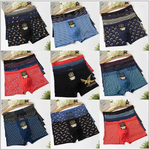 Sous-pants 10 packs pour hommes Boxer shorts lot paires de sous-vêtements PACLES PLUS MIDE Large xxl-5xl 6xl 7xl Boxers Jonk-006