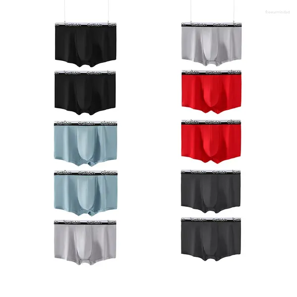 Sous-vêtements 10 pcs Caikulin marque modal sexy boxer shorts pour hommes sous-vêtements mâle culotte slip lettre haute élastique garçon lingerie